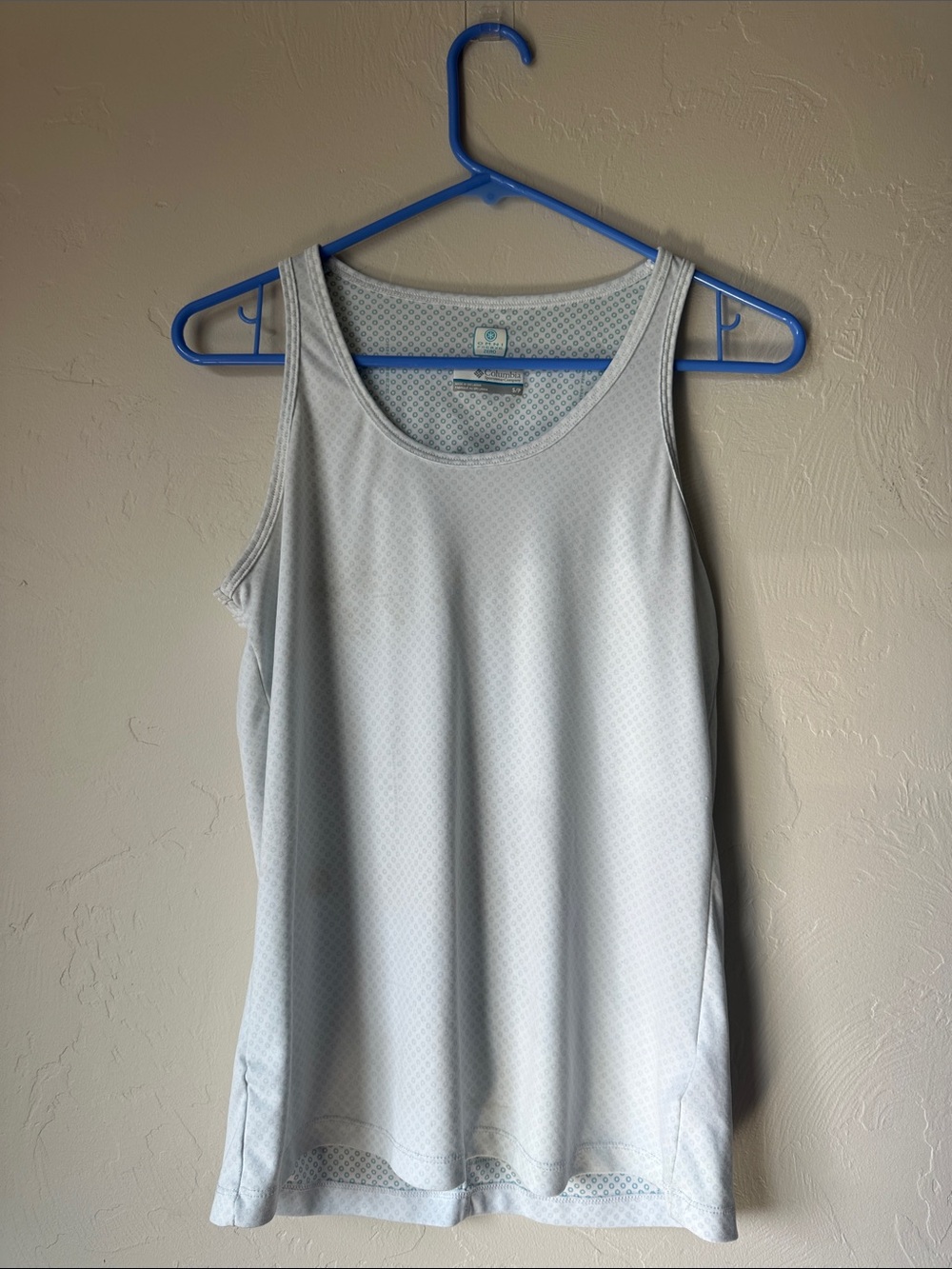 White and Light Blue Women's Performance Tank Top by Columbia